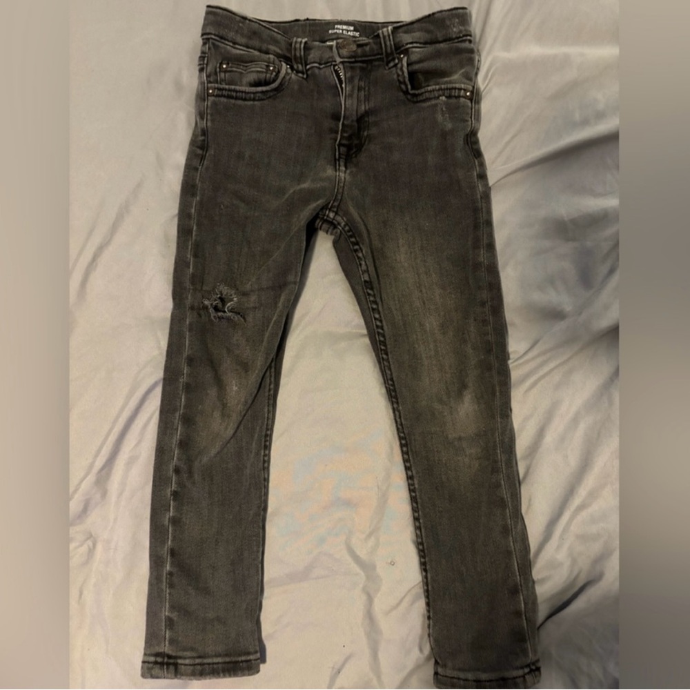 Zara Boys Black Distressed Jeans